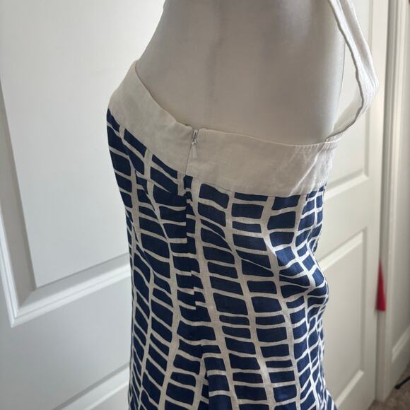 NWT Island Company 100% Linen Hydra Dress Sz XS Blue White Seabed - Picture 8 of 14